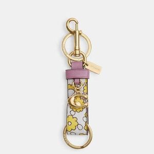Coach Trigger Snap Bag Charm With Floral Print NWT